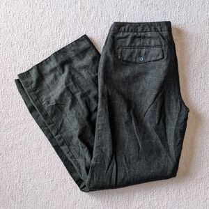 Banana Republic Martin wide leg 100% wool plaid trousers, size 6